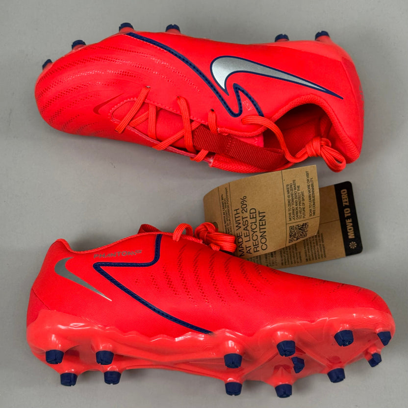 NIKE Kids Cleat Phantom GX II Academy X Haaland FG/MG Sz 4y Bright Crimson/White
