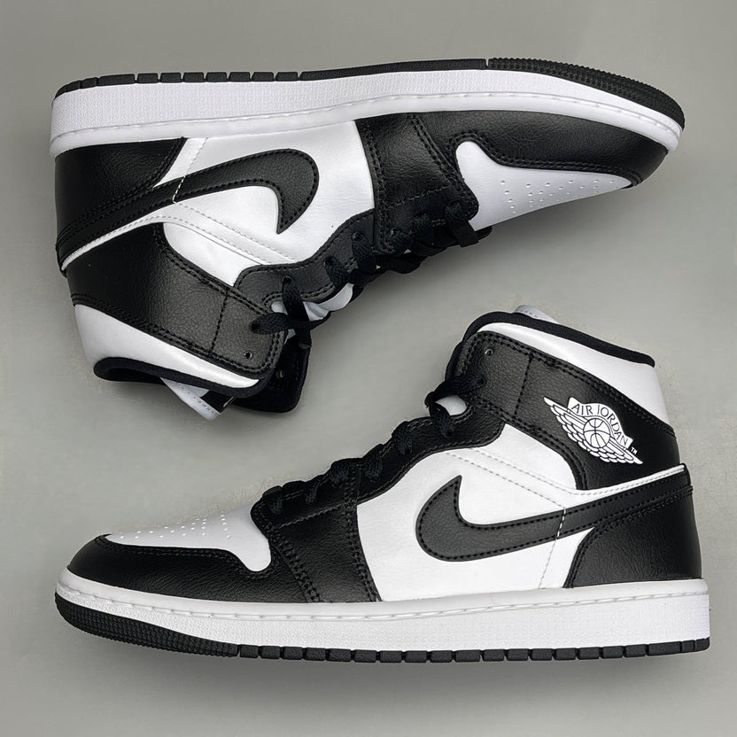 NIKE AIR JORDAN 1 Mid Panda Shoe Women's Sz 8 Black / White DV0991-101 (New)