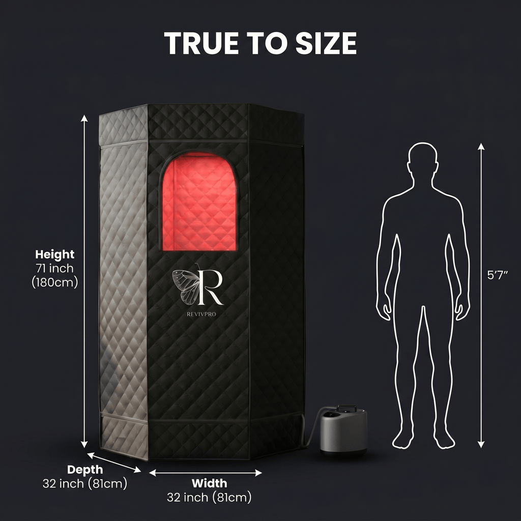 Red Light Therapy Sauna · Half Price of $399 SaunaPro | RevivPro