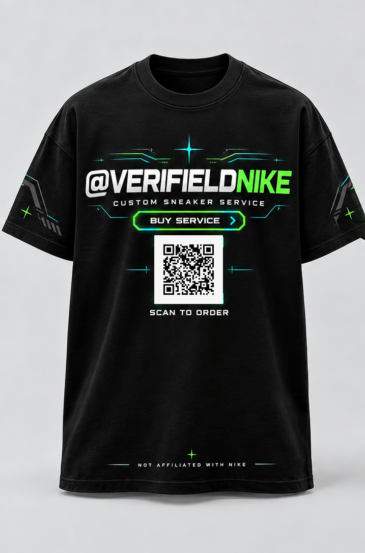 @VerifiedNike Scan. Buy. Earn. Custom Sneaker Service Tee